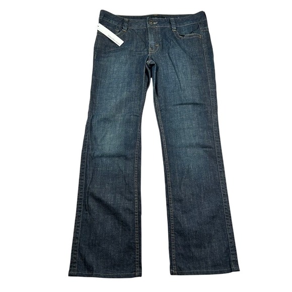 Calvin Klein Jeans Denim - Calvin Klein Jeans Womens 12 Lean Bootcut Dark Wash Denim Blue Jeans Y2K Flaps